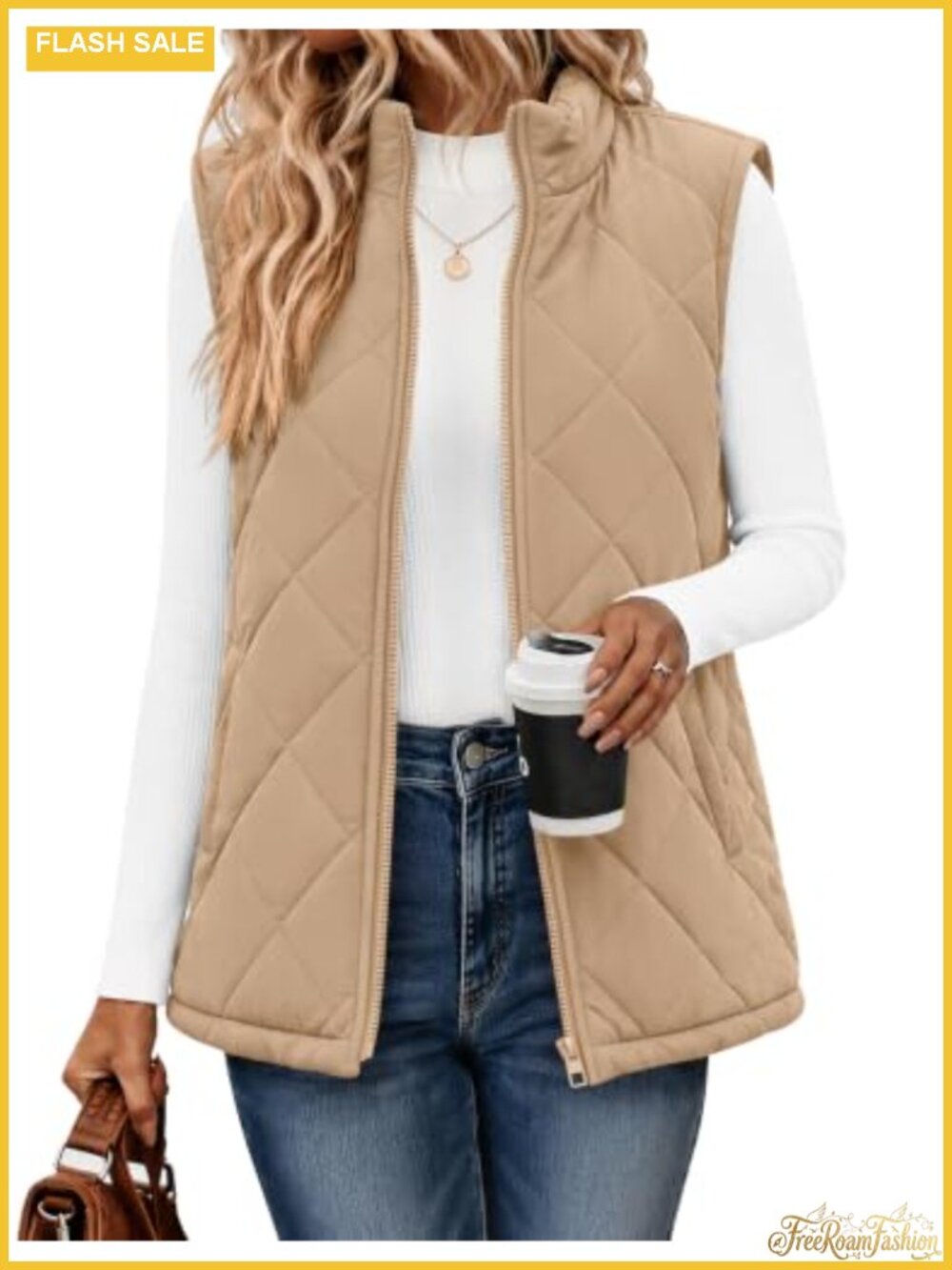 Zeagoo Womens Puffer Vest Zip Up Sleeveless Quilted Fall Winter Coat